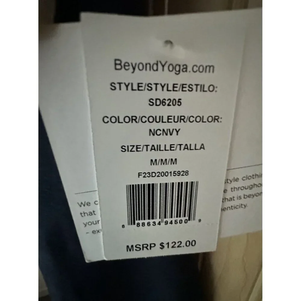 Beyond Yoga Womens Activewear Sleeveless V-Neck Tank Dress Navy Blue Size M $122 - Picture 3 of 9